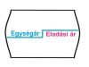 25x16 Egység Ár-Eladási Ár Árazószalag FEHÉR 