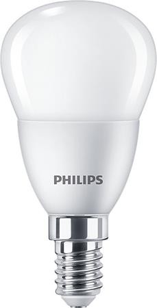 LED izzó, E14, kis gömb, P45, 5W, 470lm, 6500K, PHILIPS "CorePro"